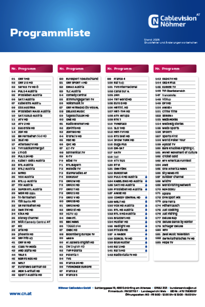 TV-Programmliste