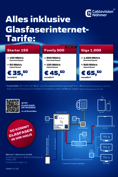 Tarifblatt Glasfaserinternet